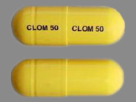 CLOM50: (51672-4012) Clomipramine Hydrochloride 50 mg Oral Capsule by Ncs Healthcare of Ky, Inc Dba Vangard Labs