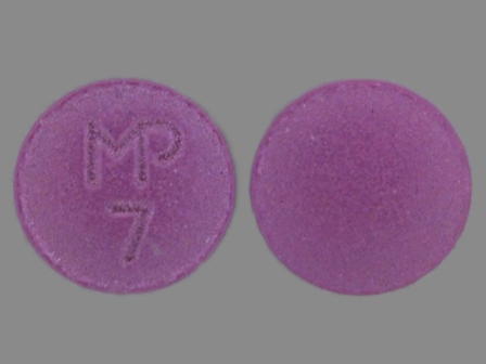 MP 7: (53489-127) Hydroxyzine Hydrochloride 25 mg (Hydroxyzine Pamoate 42.6 mg) Oral Tablet by Mutual Pharmaceutical Company, Inc.