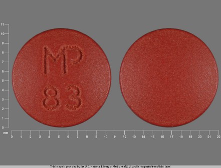 MP 83: (53489-400) Nystatin 500,000 Unt Oral Tablet by Mutual Pharmaceutical Company, Inc.