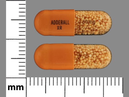 ADDERALL XR 30 mg: (54092-391) Adderall XR 30 mg 24 Hr Extended Release Capsule by Physicians Total Care, Inc.