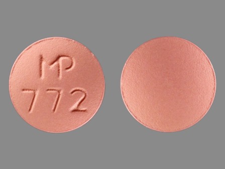 MP 772 orange round pill
