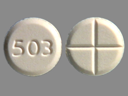 503: (57664-503) Tizanidine 4 mg (As Tizanidine Hydrochloride 4.58 mg) Oral Tablet by Caraco Pharmaceutical Laboratories, Ltd.