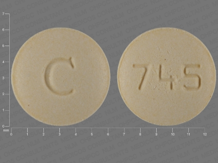 745 C: (57664-745) Repaglinide 1 mg Oral Tablet by Caraco Pharmaceutical Laboratories, Ltd.