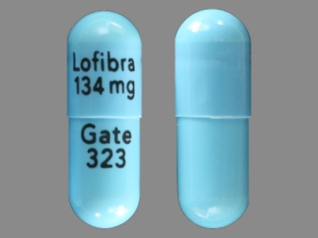 Lofibra 134 mg Gate 323: (57844-323) Lofibra 134 mg Oral Capsule by Teva Select Brands