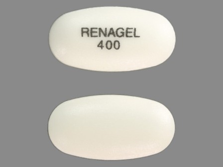 RENAGEL 400: (58468-0020) Renagel 400 mg Oral Tablet by Carilion Materials Management