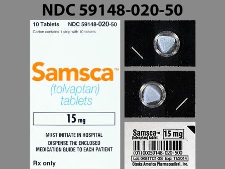 OTSUKA 15: (59148-020) Samsca 15 mg Oral Tablet by Otsuka America Pharmaceutical Inc.