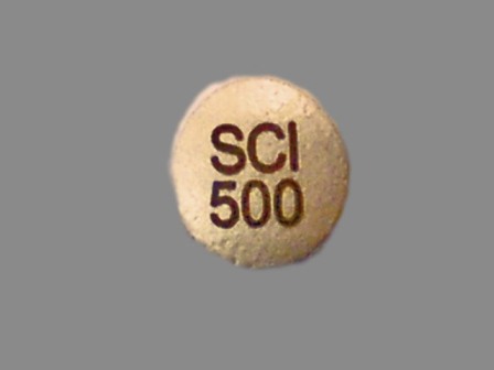 SCI 500: (59630-500) 24 Hr Sular 8.5 mg Extended Release Tablet by Shionogi Inc.