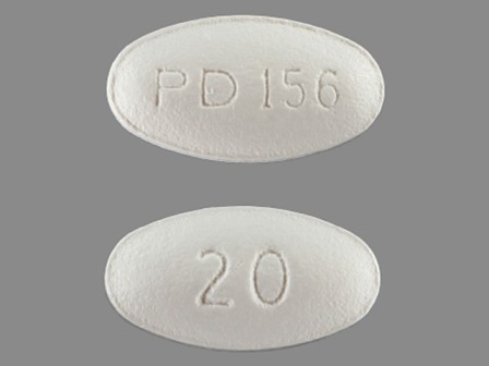 PD 156 20 White Oval Pill