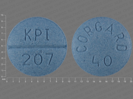 KPI 207 Corgard 40: (59762-0811) Nadolol 40 mg Oral Tablet by Greenstone LLC