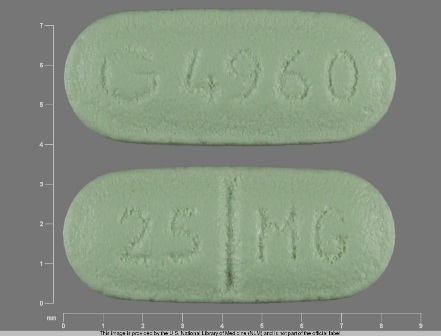 G 4960 25 mg: (59762-4960) Sertraline (As Sertraline Hydrochloride) 25 mg Oral Tablet by Greenstone LLC