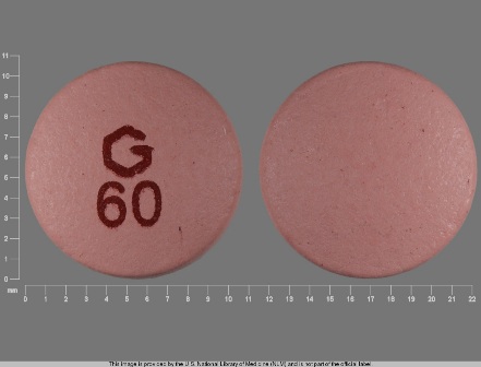 G 60: (59762-6691) Nifedipine 60 mg 24 Hr Extended Release Tablet by Greenstone LLC