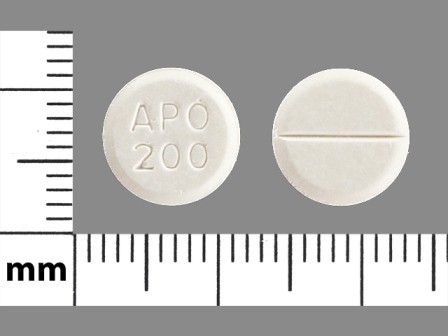 APO 200: (60429-032) Carbamazepine 200 mg Oral Tablet by Nucare Pharmaceuticals, Inc.