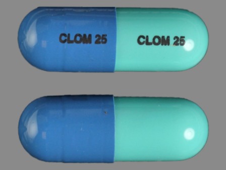 CLOM25: (60429-287) Clomipramine Hydrochloride 25 mg Oral Capsule by Golden State Medical Supply, Inc.