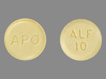 APO ALF 10: (60429-347) Alfuzosin Hydrochloride 10 mg 24 Hr Extended Release Tablet by Golden State Medical Supply, Inc.