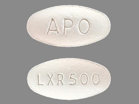 APO LXR 500: (60429-349) Levetiracetam 500 mg 24 Hr Extended Release Tablet by Golden State Medical Supply, Inc.