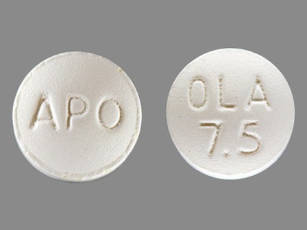 APO OLA 7 5: (60429-622) Olanzapine 7.5 mg Oral Tablet by Golden State Medical Supply, Inc.