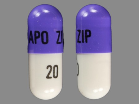 APO ZIP 20: (60429-765) Ziprasidone (As Ziprasidone Hydrochloride Monohydrate) 20 mg Oral Capsule by Golden State Medical Supply, Inc.
