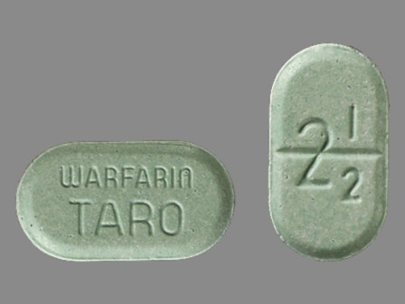 2 1 2 WARFARIN TARO: (60429-786) Warfarin Sodium 2.5 mg Oral Tablet by Golden State Medical Supply, Inc.