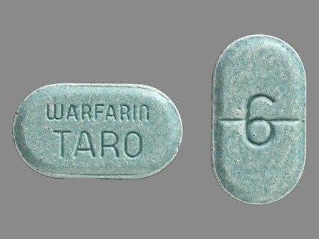 6 WARFARIN TARO: (60429-790) Warfarin Sodium 6 mg Oral Tablet by Golden State Medical Supply, Inc.