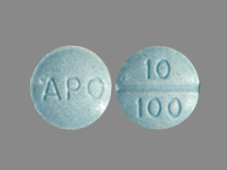 APO 10 100: (60505-0128) Carbidopa 10 mg / L-dopa 100 mg Oral Tablet by Apotex Corp.