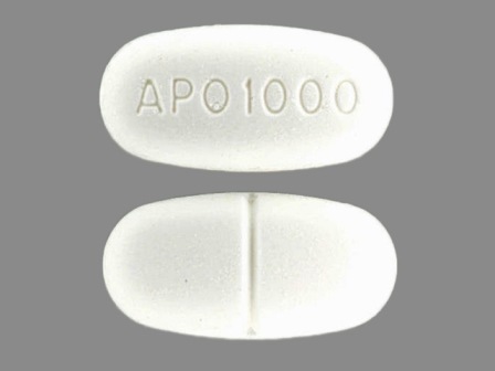 APO 1000: (60505-0192) Metformin Hydrochloride 1 Gm Oral Tablet by Apotex Corp.