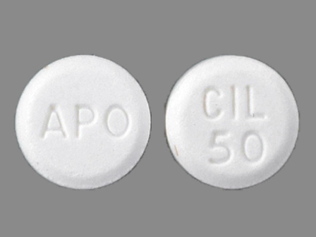 APO CIL 50: (60505-2521) Cilostazol 50 mg Oral Tablet by Apotex Corp.