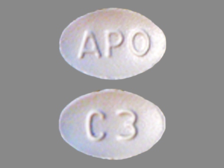 APO C3: (60505-2606) Carvedilol 3.125 mg Oral Tablet by Apotex Corp.
