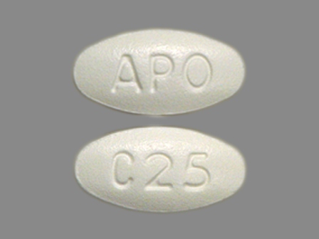 APO C25: (60505-2609) Carvedilol 25 mg Oral Tablet by Apotex Corp.