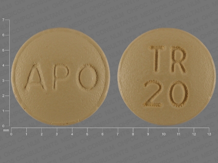 APO TR 20: (60505-3454) Trospium Chloride 20 mg Oral Tablet by Apotex Corp.