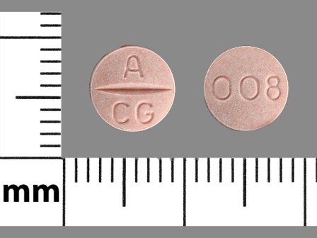 ACG 008: (60687-119) Candesartan Cilexetil 8 mg Oral Tablet by American Health Packaging.