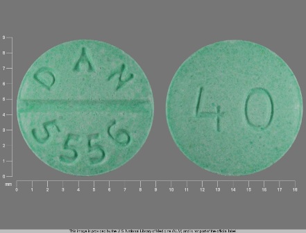 DAN 5556 40: (60687-295) Propranolol Hydrochloride 40 mg Oral Tablet by American Health Packaging