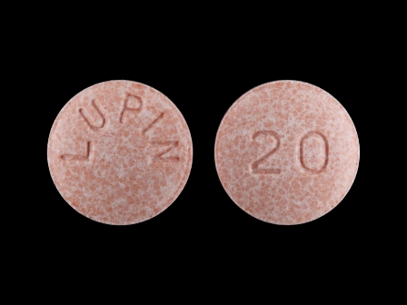 LUPIN 20: (60687-333) Lisinopril 20 mg Oral Tablet by International Labs, Inc.