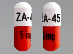 ZA 45 5mg: (60687-343) Ramipril 5 mg Oral Capsule by Zydus Pharmaceuticals (Usa) Inc.
