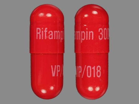 Rifampin 300 VP 018: (61748-018) Rifampin 300 mg Oral Capsule by Versapharm Incorporated