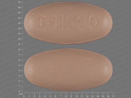 GSI500: (61958-1001) Ranexa 500 mg 12 Hr Extended Release Tablet by Gilead Sciences, Inc.