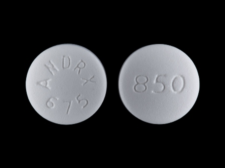 Andrx 675 850: (62037-675) Metformin Hydrochloride 850 mg Oral Tablet by Watson Pharma, Inc.
