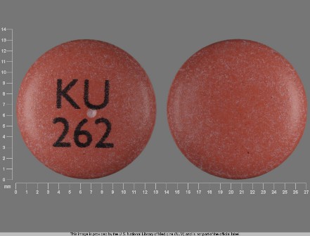KU 262: (62175-262) Nifedipine 90 mg 24 Hr Extended Release Tablet by Kremers Urban Pharmaceuticals Inc.