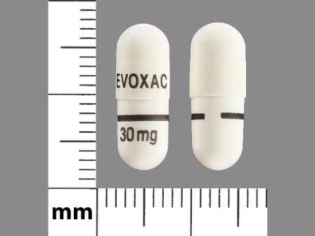 EVOXAC 30mg: (63304-479) Cevimeline (As Cevimeline Hydrochloride) 30 mg Oral Capsule by Ranbaxy Pharmaceuticals Inc.