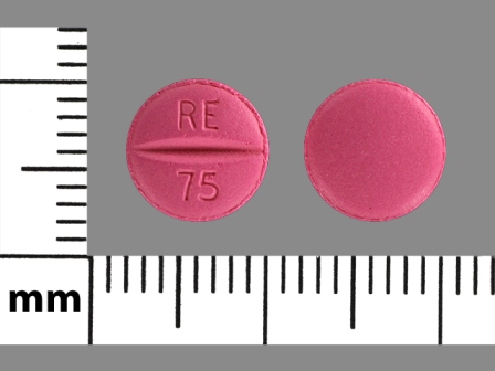 RE 75: (63304-580) Metoprolol Succinate 25 mg 24 Hr Extended Release Tablet by Remedyrepack Inc.