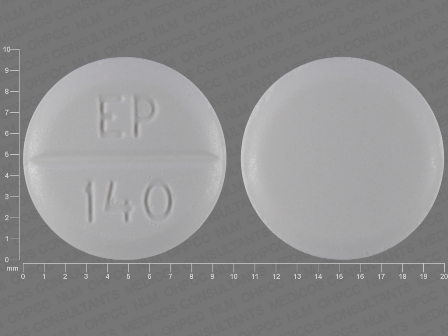 EP140: (64125-140) Glycopyrrolate 2 mg Oral Tablet by Excellium Pharmaceutical, Inc.