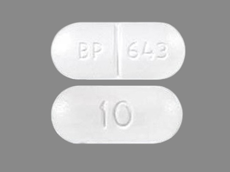 BP 643 10: (64376-643) Apap 300 mg / Hydrocodone Bitartrate 10 mg Oral Tablet by Boca Pharmacal, LLC