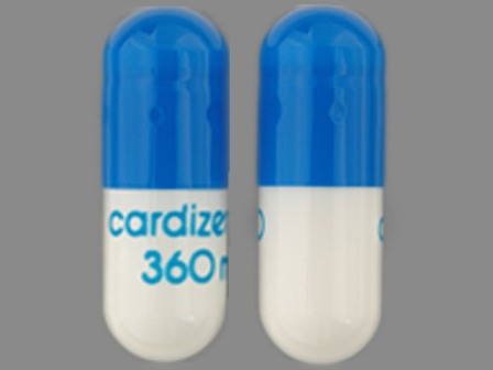 cardizem CD 360 mg: (64455-799) 24 Hr Cardizem 360 mg Extended Release Capsule by Bta Pharmaceuticals Inc.