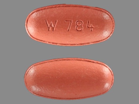 W784: (64679-784) Carbidopa 25 mg / Entacapone 200 mg / L-dopa 100 mg Oral Tablet by Wockhardt USA LLC.