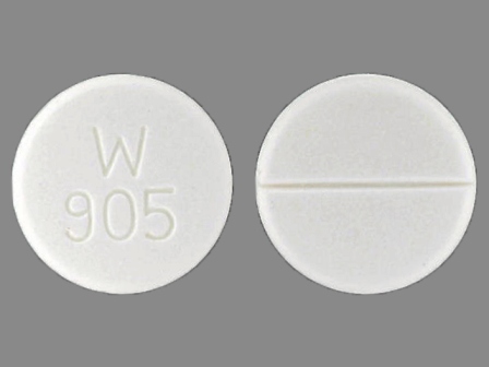 W 905: (64679-905) Captopril 100 mg Oral Tablet by Windlas Healthcare (P) Ltd.