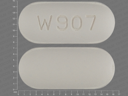 W907 White Oval Pill