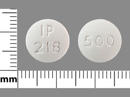 IP218 500: (65162-218) Metformin Hydrochloride 500 mg Oral Tablet by Amneal Pharmaceuticals