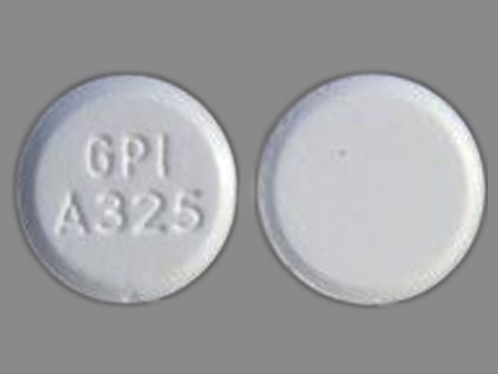 GPI A325: (65162-350) Apap 325 mg Oral Tablet by Physicians Total Care, Inc.