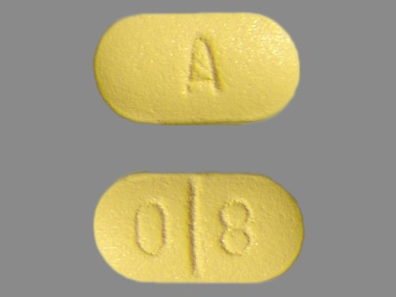 orangish oblong tablet A 0 8 