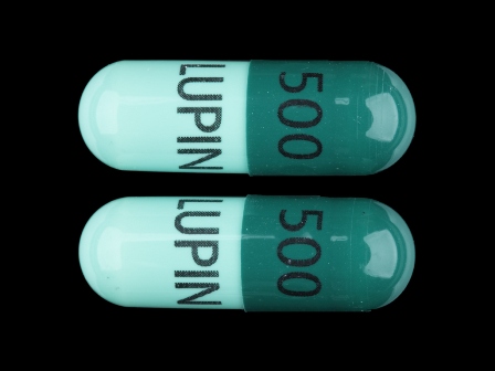 Cephalexin (As Cephalexin Monohydrate) 500 mg Oral Capsule by Lupin Pharmaceuticals, Inc.