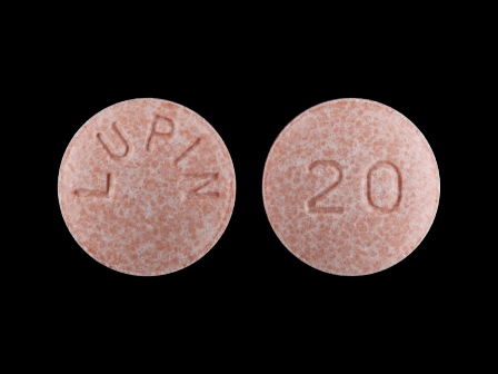 LUPIN 20: (68180-515) Lisinopril 20 mg Oral Tablet by Lupin Pharmaceuticals, Inc.